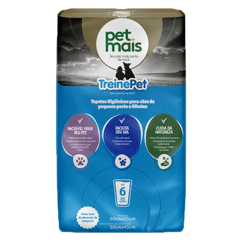 Tapete Higiênico Cães Treinepet Petmais 7 Unidades