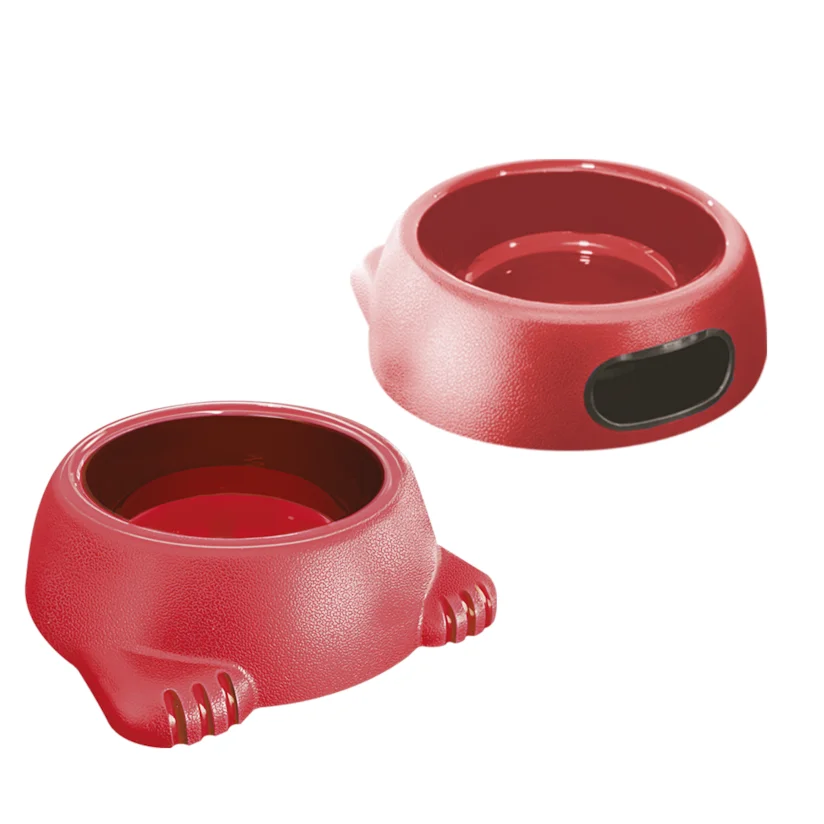 Comedouro Gatos Furacão Pet Plástico Glamour Vermelho 500ml