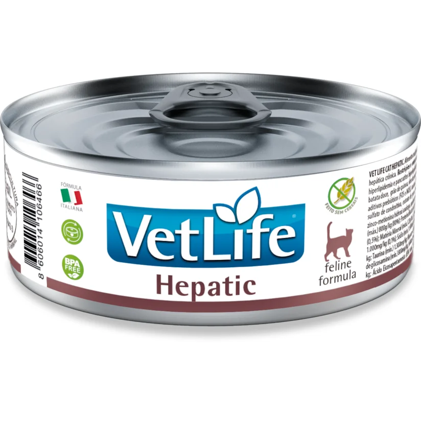 Ração Úmida Vet Life Gatos Adultos Hepatic Lata 85gr