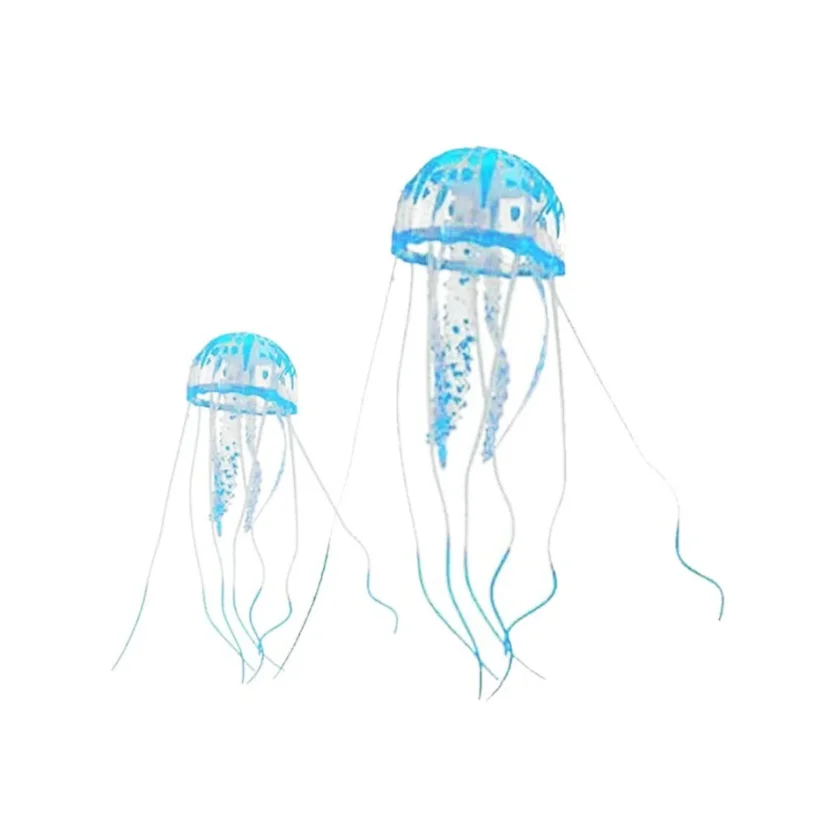 Enfeite de Silicone Jellyfish Combo Branco e Azul Soma