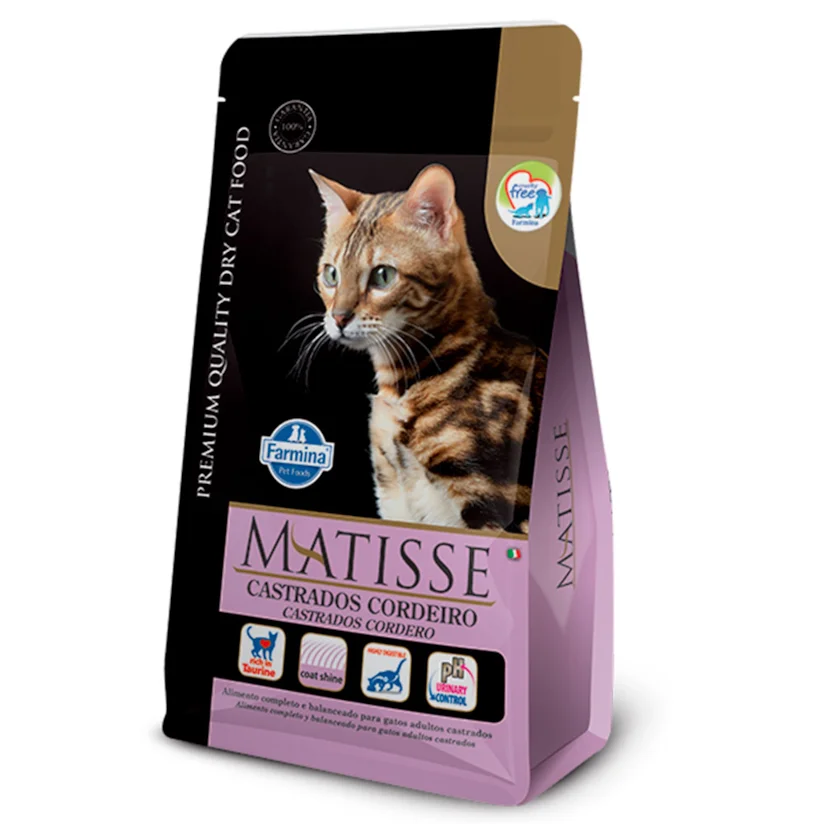 Ração Farmina Matisse Gatos Adultos Castrados Cordeiro 7,5kg