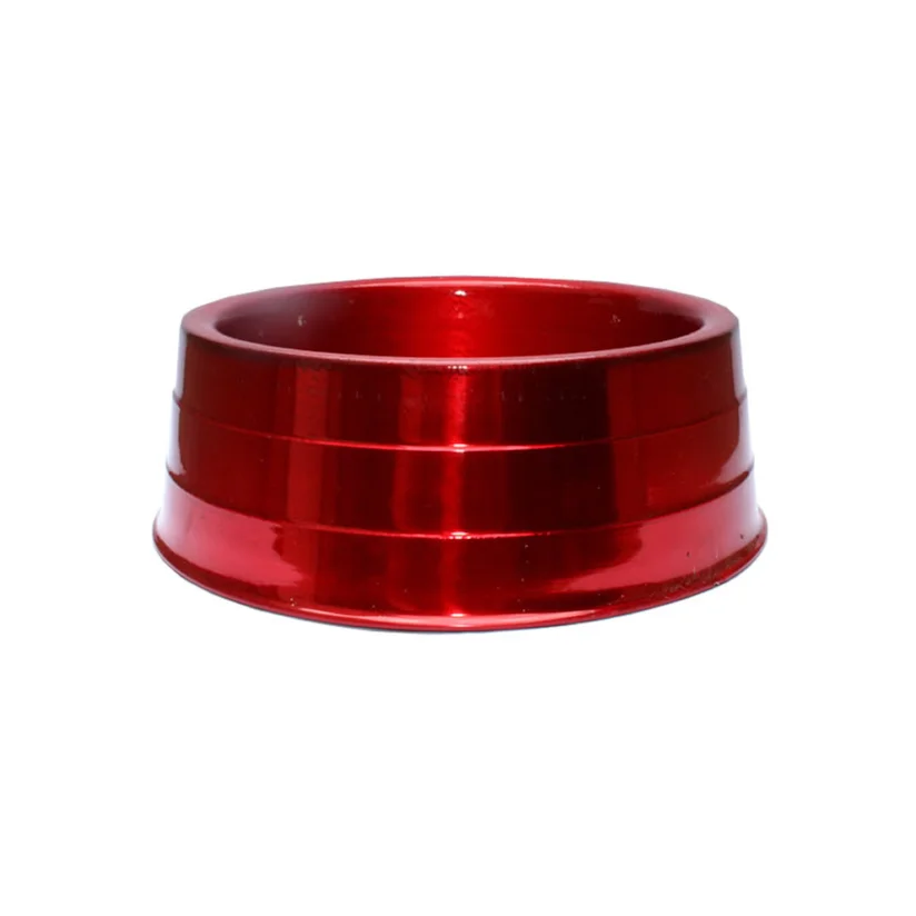 Comedouro Cães Dog Head Alumínio Pesado Colorido Vermelho Grande 2800ml
