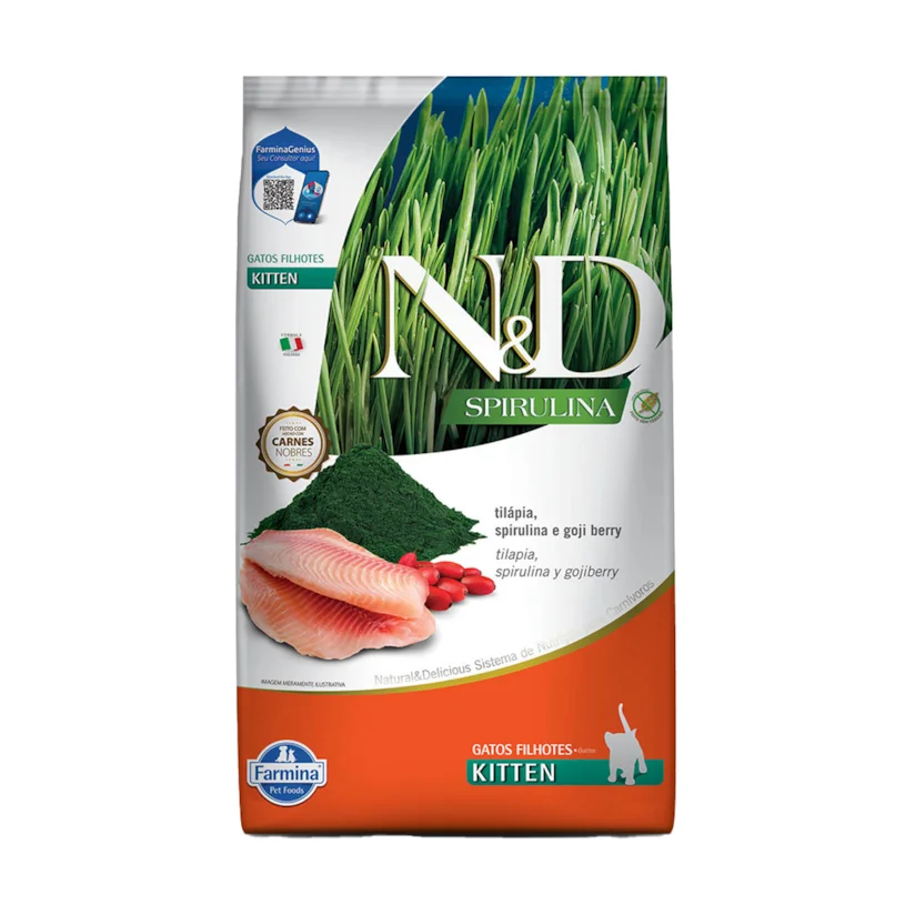 Ração ND Spirulina para Gatos Kitten Tilapia 1,5kg