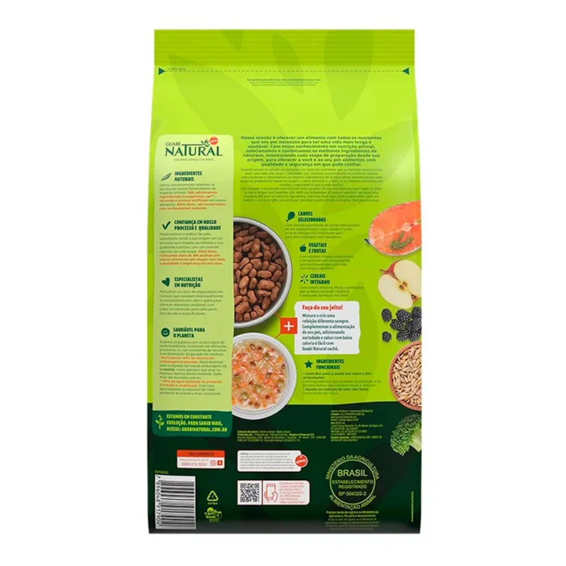 Ração Guabi Natural Cães Adultos Raças Médias Salmão e Cevada 12kg