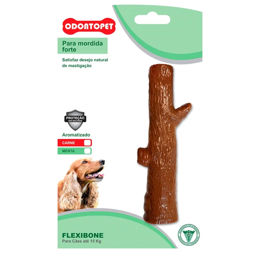 Brinquedo Mordedor Flexibone Tronco Cães Até 15kg Odontopet