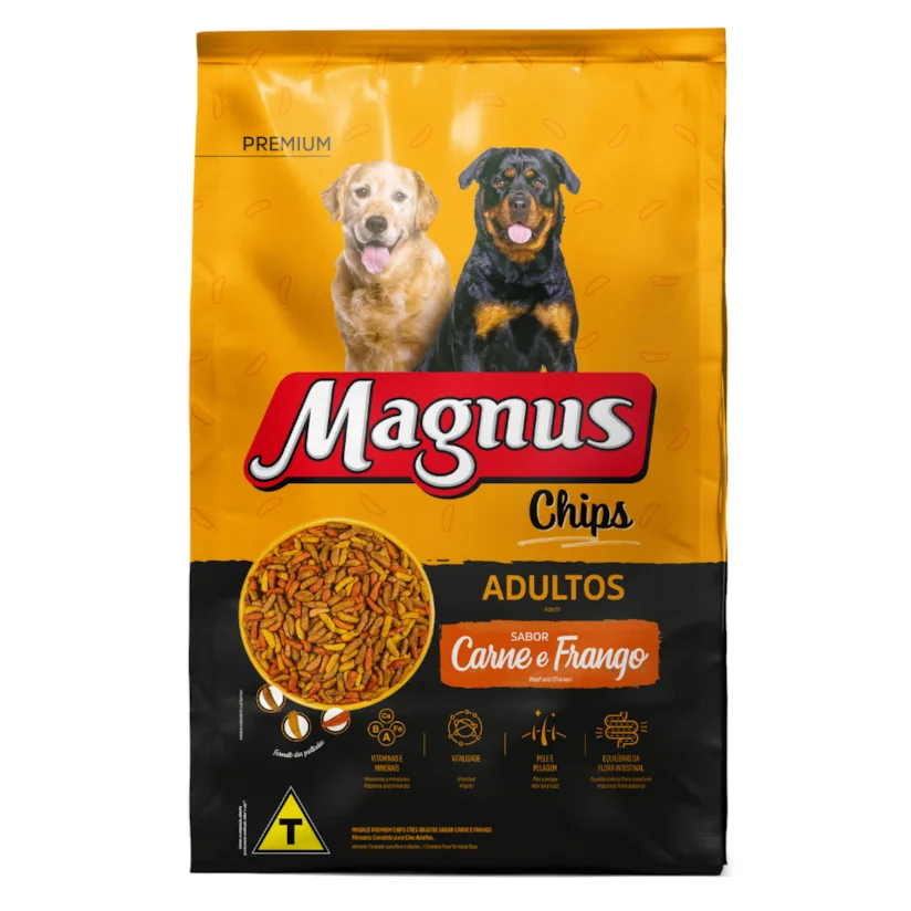 Ração Magnus Chips Cães Adultos 15kg