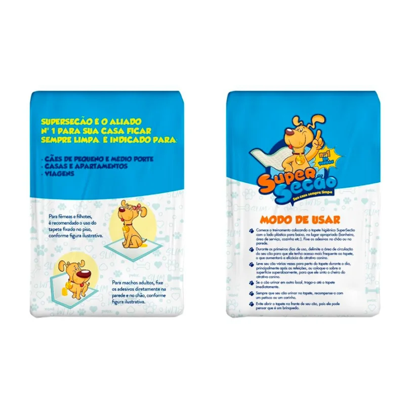 Tapete Higiênico Petix Super Secão Slim Cães 30 Unidades