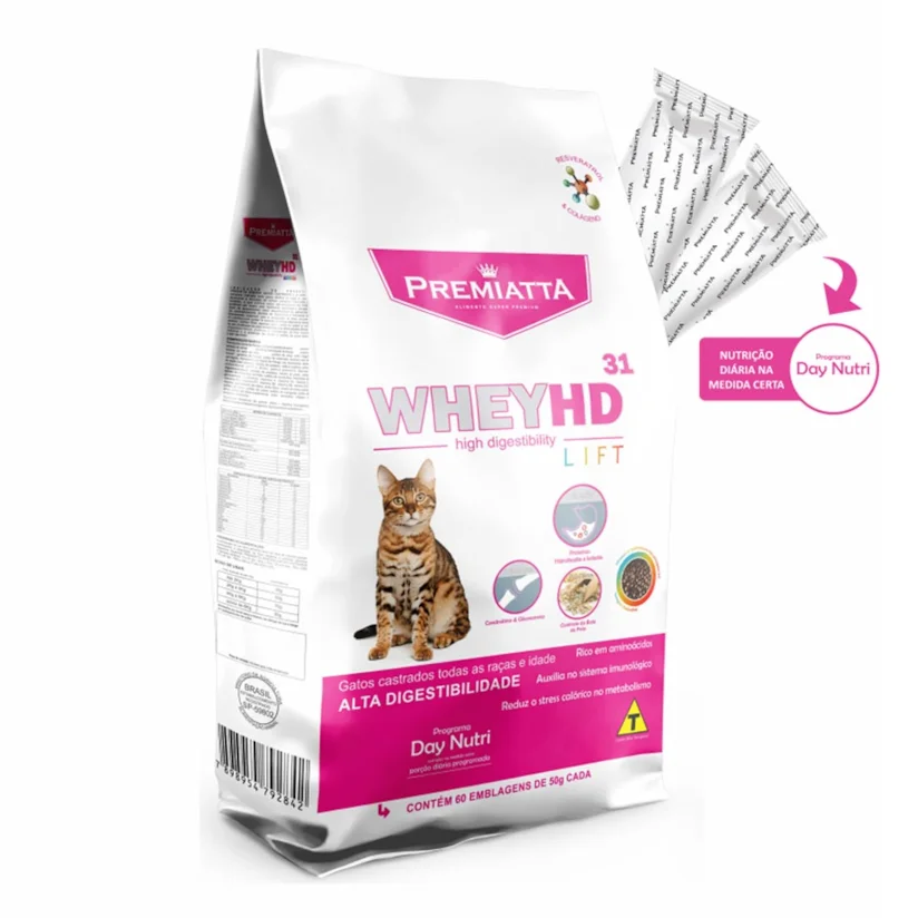 Ração Premiatta Gatos Wheyhd Lift Castrado 1kg