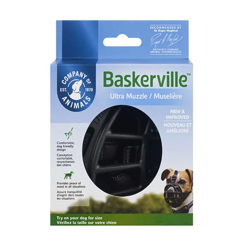 Focinheira Cães Baskerville Preta G