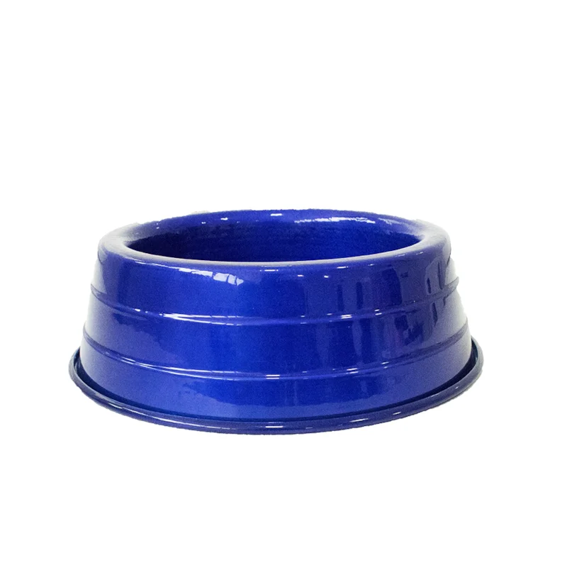 Comedouro Cães Dog Head Alumínio Leve Colorido Azul Mini 300ml