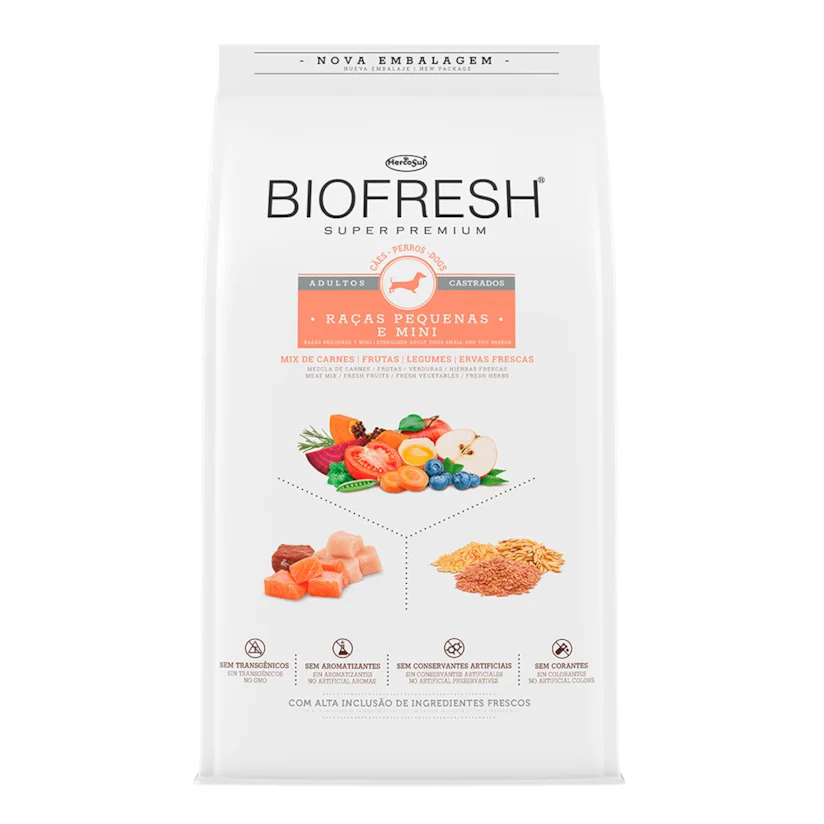 Ração Biofresh Cães Adultos Castrados Pequenas e Mini 1kg