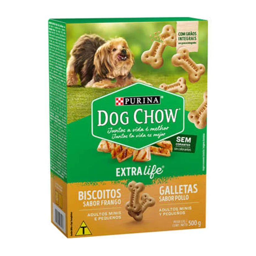 Biscoito Dog Chow Frango Raças Minis e Pequenas 500g