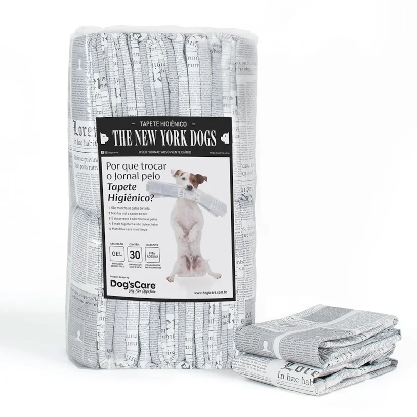 Tapete Higiênico Cães The New York Dogs grande 30 unidades