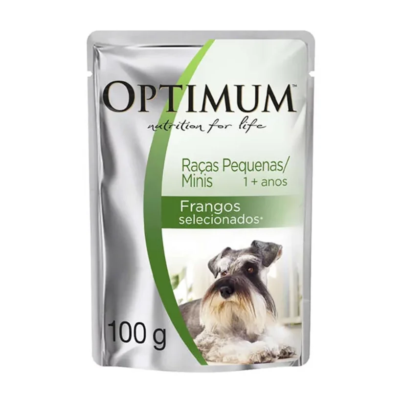 Ração Úmida Optimum Cães Adultos Raças Pequenas e Mini Frango Sachê 100gr