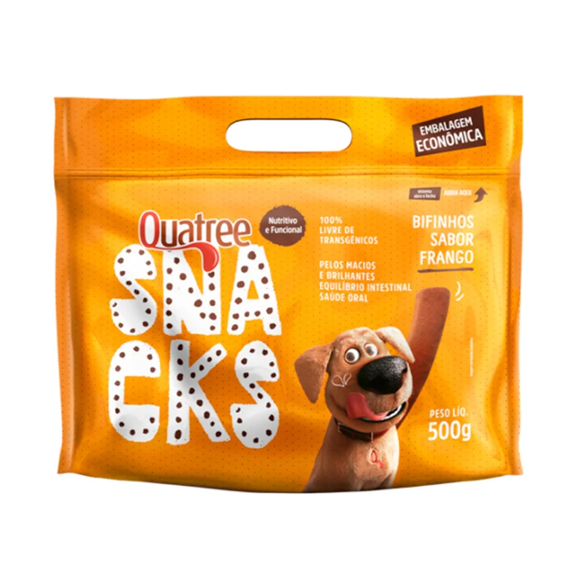 Snacks Quatree Bifinhos Cães Sabor Frango 500g