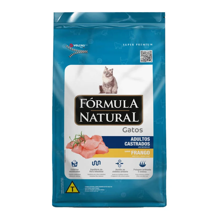 Ração Fórmula Natural Super Premium Gatos Castrados Adultos Frango 7kg