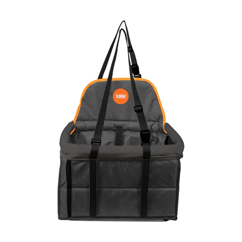 Assento Tubline Transpet One Preto e Laranja para Cães e Gatos 10kg