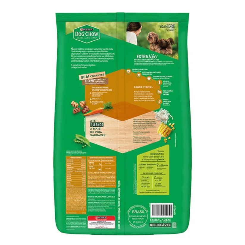 Ração Nestle Purina Dog Chow Adultos Extra Life Raças Pequenas 10,1kg