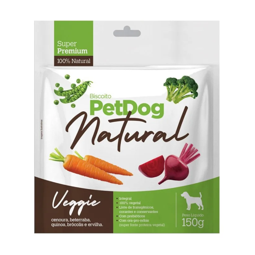 Biscoito para Cães PetDog Natural Veggie 150g