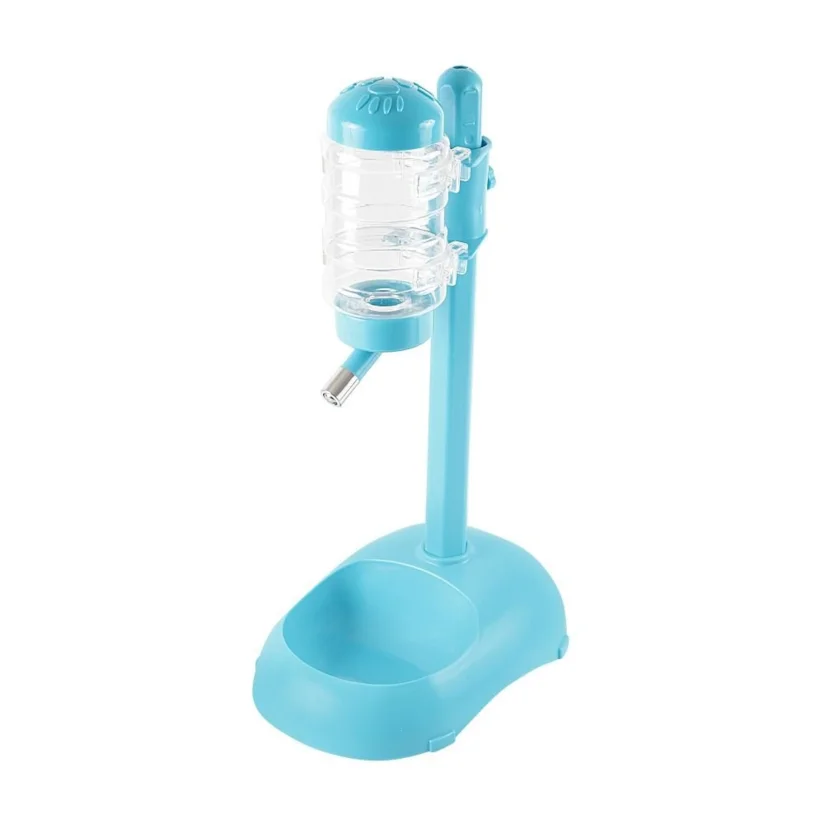 Bebedouro Com Suporte E Comedouro Azul Basic Chalesco