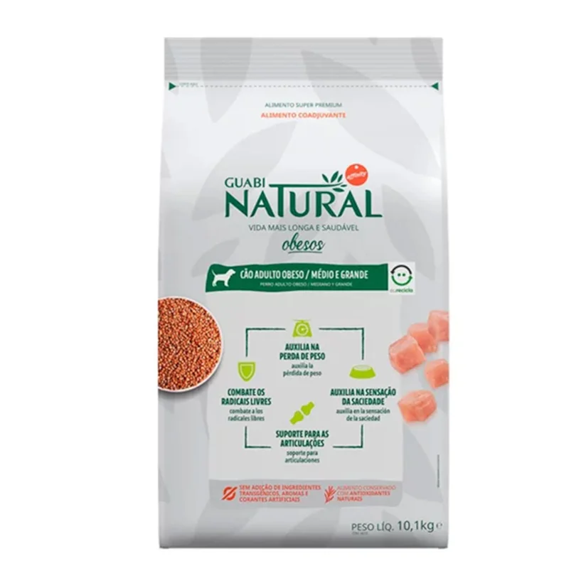 Ração Guabi Natural Cães Obesos Raças Médio e Grande 10,1kg