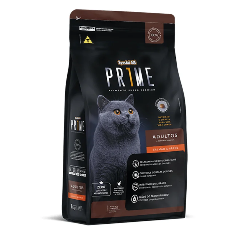 Ração Special Cat Prime Adultos Salmão E Arroz 10,1kg