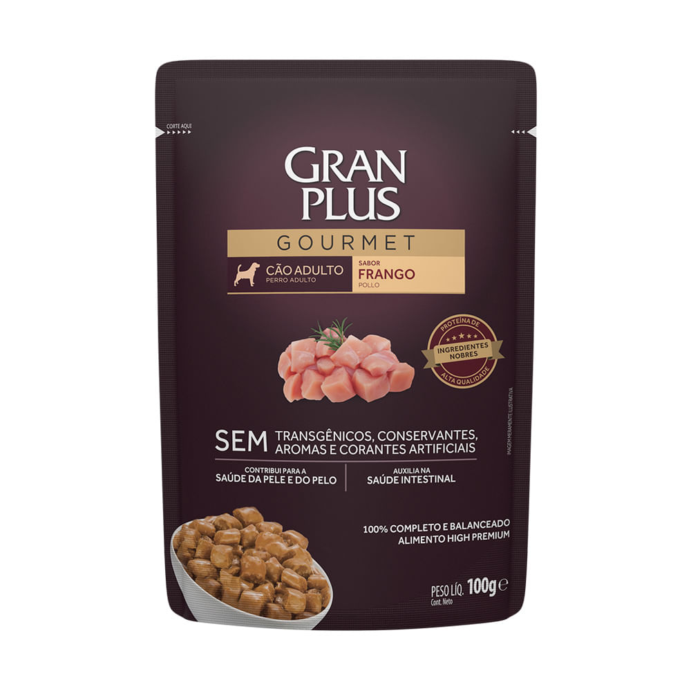 Ração Úmida GranPlus Gourmet Cães Adultos Frango
